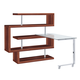 Acme Furniture Buck II Writing Desk with Shelf in Walnut & Chrome EST SHIP TIME APPX 4 WEEKS
