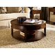 Hammary Sunset Valley Single-Drawer Round Cocktail Table in Brown 197-911
