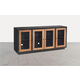 Aspenhome Chelsea 68inch Console with 4 Doors in Black MSS1240NWT-BLK 
