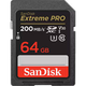 Extreme Pro 64GB SDXC UHS-I U3 Class 10 V30 Memory Card (200MB/s read & 90MB/s write speeds) Extreme Pro 64GB SDXC UHS-I U3 Class 10 V30 Memory Card (200MB/s read & 90MB/s write speeds)