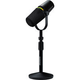 MV7+-K-BNDL Black Podcasting Microphone w/ Windscreen/Stand/USB Cable