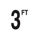 Depth Marker 5" Frost proof tile | 3 FT Smooth | DM51-2030
