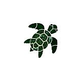 Artistry In Mosaics Turtle Classic Topview Green Mosaic | Small - 9" x 9" | TURGRETS