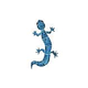 Artistry In Mosaics Gecko Blue Mosaic | Small - 6" x 10" | GECBLUS