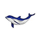 Artistry In Mosaics Bottlenose Dolphin DownWard Mosaic | 20" x 48" | BDOBLUDL