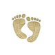 Artistry In Mosaics Footprint Tan Mosaic | Large - 10 in x 10 in | FPRTANOL
