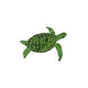 Ceramic Mosaic Sea Turtle Green | Small 18" x 24" Right Facing | STUGRERS