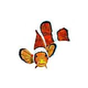 Artistry In Mosaics Clown Fish Glass Mosaic | 9" x 18" | G-CFS