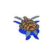 Artistry In Mosaics Loggerhead Turtle with shadow Glass Mosaic | Small - 28" x 29" | G-LTSHS