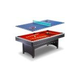 Hathaway Maverick 7-Ft. Pool Table with Table Tennis Top | Black with Red Felt | NG1023 BG1023