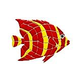 Ceramic Mosaic Red Angelfish 18 in x 15 in | RA20-18