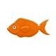 Ceramic Mosaic Orange Reef Fish 4 inch | 101OR