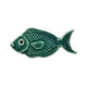 Ceramic Mosaic Teal Reef Fish 4 inch | 101TL