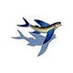 Ceramic Mosaic Flying Fish-B with Shadow | 13" x 10" | FF46/SH