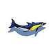 Ceramic Mosaic Common Dolphin-B with Shadow | 52" x 25" | D2-52/SH
