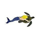 Ceramic Mosaic Blonde Mermaid with Turtle | 38" x 19" | MT48B-41