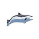 Ceramic Mosaic Spotted Dolphin with Shadow | 52" x 23" | SD4-52/SH