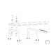 Inter-Fab U-Stands™ 18" U-Style Diving Standards Steel Base Only | White | DBU18049-1