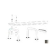 Inter-Fab U-Stands™ 24" U-Style Diving Standards Steel Base Only | Stainless Steel | DBU24049