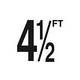 Depth Marker 4" Frost proof tile | 4 1/2 Smooth | DM41-1045