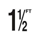Depth Marker 5" Frost proof tile | 1 1/2 FT Non-Skid | DM52-2015