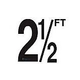 Depth Marker 5" Frost proof tile | 2 1/2 FT Non-Skid | DM52-2025