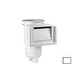 Aquastar Flow Star Standard Skimmer with Water Stop Face Float Assembly Basket Lid and Adjustable Collar | White | SKR101