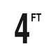 Depth Marker 5" Frost Proof Tile | 4 FT Smooth | DM51-2040