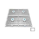 AquaStar 18"x18" Frame with Four 9" Anti-Entrapment Wave Grates with Vented Riser Rings | White | WAV18WR101