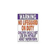 Texas No Lifeguard Spa Sign 18inches x 24inches | SW-1TXS