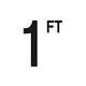 Depth Marker 4" Frost proof tile | 1 FT Smooth | DM41-2010