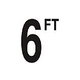 Depth Marker 5" Frost proof tile | 6 FT Non-Skid | 5DMAF6FT