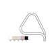 Saftron Return to Deck Mounted 4-Bend Pretzel Handrail Pair | .25" Thickness 1.90" OD | 29"W x 29"H | Beige | P-429-Z-B
