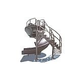SR Smith Vortex Pool Slide | Spiral Staircase & Closed Flume | Gray Granite | 695-209-424