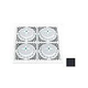 Aquastar Four (4) Square RSUN9/8HPH for 1" Deep 18" Sq. Retrofits | Black | RSUN18HPHR102
