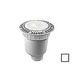 AquaStar 8" Round Low Profile Suction Outlet Cover with Vented Riser Ring with Double Deep Sump Bucket with 4" Spigot (VGB Series) | White| LP8AVWR101D