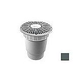 AquaStar 8" Round For U Wade Suction Outlet Cover with 2 Port Double Deep Sump Bucket with 6" Spigot (VGB Series) Dark Gray | 8FUW105E
