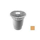 AquaStar 8" Round For U Wade Suction Outlet Cover with 2 Port Double Deep Sump Bucket with 6" Spigot (VGB Series) Tan | 8FUW108E