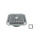 AquaStar 16" Square Anti-Entrapment Suction Outlet Cover with Double Deep Mud Frame | Sump for Optional Secondary Drain (VGB Series) | White | 1216101A