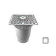 AquaStar 9" Square Wave Suction Outlet Cover with Vented Riser Ring with Double Deep Sump Bucket with 6" Spigot (VGB Series) White | WAV9WR101E