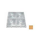 AquaStar 18" Square Mud Frame with Four 9" Square Star Anti-Entrapment Suction Outlet Covers with Vented Riser Rings | Tan | P18108
