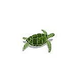 Ceramic Mosaic Sea Turtle Green | Junior 9" x 12" Right Facing w/ Shadow | STSGRERJ