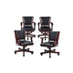 Hathaway Kingston Walnut Poker Table Arm Chair | Set of 4 | NG2366CH BG2366CH