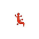 Artistry In Mosaics Gecko Red Mosaic | Baby - 3" x 6" | GECREDB