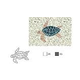AquaStar Swim Designs Turtle Small Stencil Only | Gray | F1022-05