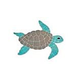 AquaStar Swim Designs Turtle Medium Stencil Only | White | F1023-01