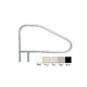 Saftron Cross Braced Return to Deck Mounted 4-Bend Handrail | .25" Thickness 1.90" OD | 48"W x 32"H | Black | CBRTD-448-BK