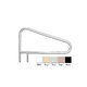 Saftron Cross Braced Return to Deck Mounted 3-Bend Above Water Handrail | .25" Thickness 1.90" OD | 52"W x 32"H | Gray | CBRTD-352-G