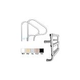 Saftron Wall Mounted Split 3-Step Ladder | .25" Thickness 1.90" OD | 7"W x 26"H | White | P-326-SL3-W