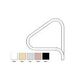 Saftron Return to Deck Mounted 3-Bend Pretzel Handrail Pair | .25" Thickness 1.90" OD | 29"W x 29"H | White | P-329-Z-W